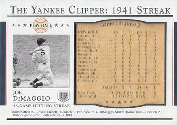 2003 Upper Deck Play Ball - Yankee Clipper 1941 Streak #S-19 Joe DiMaggio Front