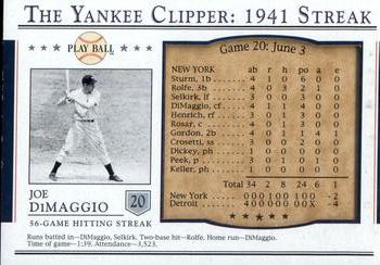 2003 Upper Deck Play Ball - Yankee Clipper 1941 Streak #S-20 Joe DiMaggio Front