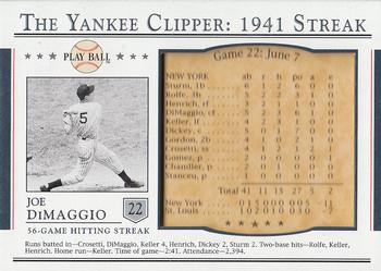2003 Upper Deck Play Ball - Yankee Clipper 1941 Streak #S-22 Joe DiMaggio Front