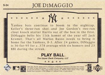 2003 Upper Deck Play Ball - Yankee Clipper 1941 Streak #S-24 Joe DiMaggio Back