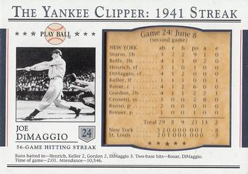 2003 Upper Deck Play Ball - Yankee Clipper 1941 Streak #S-24 Joe DiMaggio Front