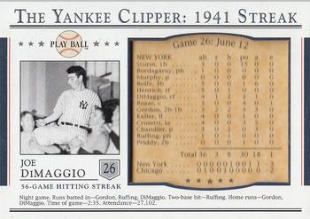 2003 Upper Deck Play Ball - Yankee Clipper 1941 Streak #S-26 Joe DiMaggio Front