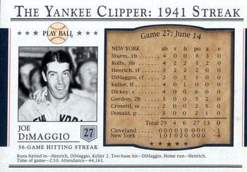 2003 Upper Deck Play Ball - Yankee Clipper 1941 Streak #S-27 Joe DiMaggio Front
