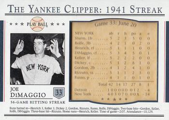 2003 Upper Deck Play Ball - Yankee Clipper 1941 Streak #S-33 Joe DiMaggio Front