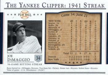 2003 Upper Deck Play Ball - Yankee Clipper 1941 Streak #S-34 Joe DiMaggio Front