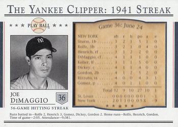 2003 Upper Deck Play Ball - Yankee Clipper 1941 Streak #S-36 Joe DiMaggio Front