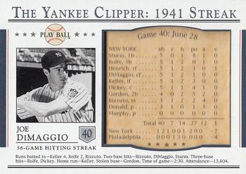 2003 Upper Deck Play Ball - Yankee Clipper 1941 Streak #S-40 Joe DiMaggio Front