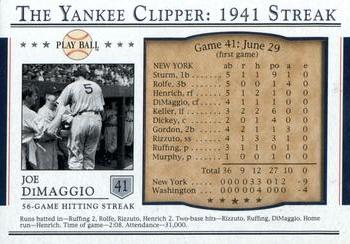 2003 Upper Deck Play Ball - Yankee Clipper 1941 Streak #S-41 Joe DiMaggio Front