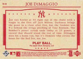 2003 Upper Deck Play Ball - Yankee Clipper 1941 Streak #S-44 Joe DiMaggio Back