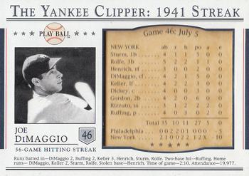 2003 Upper Deck Play Ball - Yankee Clipper 1941 Streak #S-46 Joe DiMaggio Front