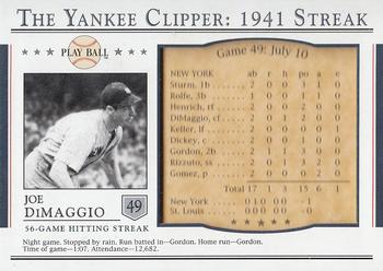 2003 Upper Deck Play Ball - Yankee Clipper 1941 Streak #S-49 Joe DiMaggio Front