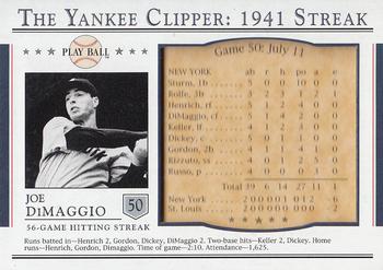 2003 Upper Deck Play Ball - Yankee Clipper 1941 Streak #S-50 Joe DiMaggio Front