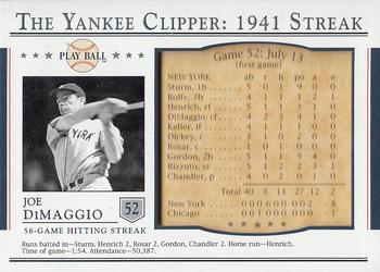 2003 Upper Deck Play Ball - Yankee Clipper 1941 Streak #S-52 Joe DiMaggio Front