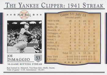 2003 Upper Deck Play Ball - Yankee Clipper 1941 Streak #S-53 Joe DiMaggio Front