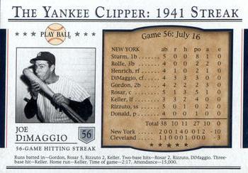 2003 Upper Deck Play Ball - Yankee Clipper 1941 Streak #S-56 Joe DiMaggio Front