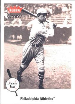 2002 Fleer Greats of the Game #21 Jimmie Foxx Front