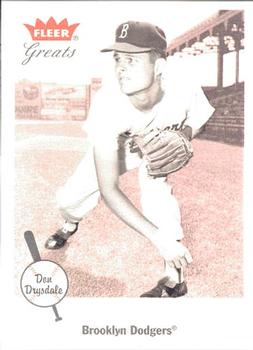 2002 Fleer Greats of the Game #24 Don Drysdale Front