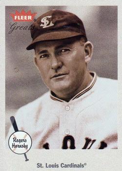 2002 Fleer Greats of the Game #23 Rogers Hornsby Front