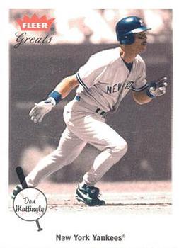 2002 Fleer Greats of the Game #74 Don Mattingly Front
