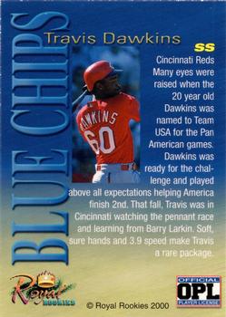 2000 Royal Rookies Futures - Blue Chips Limited Edition #NNO Travis Dawkins Back