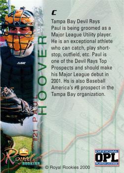 2000 Royal Rookies Futures - Limited Edition #21 Paul Hoover Back