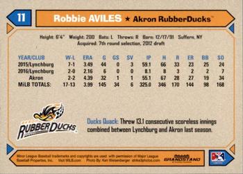 2017 Grandstand Akron RubberDucks #NNO Robbie Aviles Back