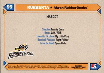 2017 Grandstand Akron RubberDucks #NNO Rubberta Back