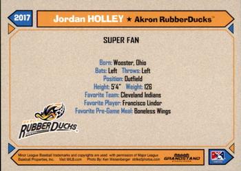 2017 Grandstand Akron RubberDucks #NNO Jordan Holley Back
