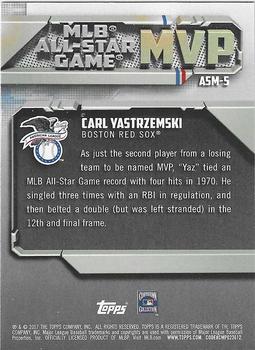2017 Topps - All-Star Game MVP Gold #ASM-5 Carl Yastrzemski Back