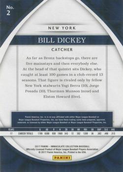 2017 Panini Immaculate Collection #2 Bill Dickey Back