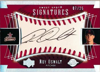 2003 Upper Deck Sweet Spot - Signatures Black Ink Holo-Foil #RO-AU Roy Oswalt Front