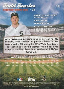 2017 Stadium Club - Members Only #50 Todd Frazier Back