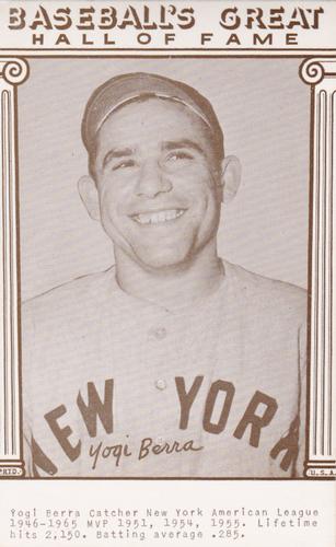 1977 Baseball's Great Hall of Fame Exhibits #NNO Yogi Berra Front