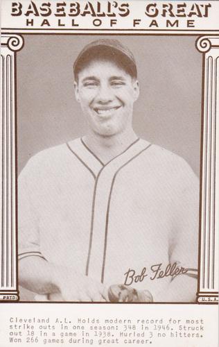 1977 Baseball's Great Hall of Fame Exhibits #NNO Bob Feller Front