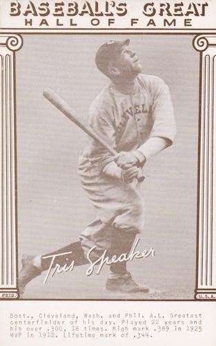 1977 Baseball's Great Hall of Fame Exhibits #NNO Tris Speaker Front