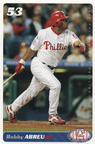 2004 Philadelphia Phillies Photocards #NNO Bobby Abreu Front