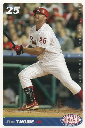 2004 Philadelphia Phillies Photocards #NNO Jim Thome Front