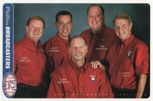 2004 Philadelphia Phillies Photocards #NNO Phillies Broadcasters Front