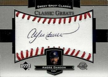 2003 Upper Deck Sweet Spot Classic - Autographs Black Ink #CG-AD Andre Dawson Front