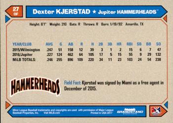 2017 Grandstand Jupiter Hammerheads #NNO Dexter Kjerstad Back