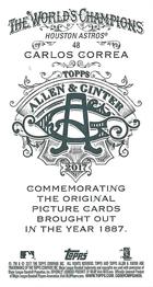 2017 Topps Allen & Ginter - Mini A & G Back #48 Carlos Correa Back