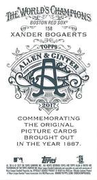 2017 Topps Allen & Ginter - Mini A & G Back #158 Xander Bogaerts Back