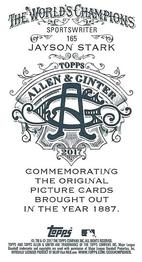 2017 Topps Allen & Ginter - Mini A & G Back #165 Jayson Stark Back
