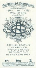 2017 Topps Allen & Ginter - Mini A & G Back #185 Wil Myers Back