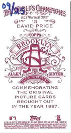 2017 Topps Allen & Ginter - Mini Red Brooklyn Back #139 David Price Back