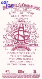 2017 Topps Allen & Ginter - Mini Red Brooklyn Back #243 Alex Reyes Back