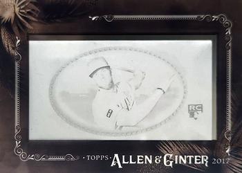 2017 Topps Allen & Ginter - Mini Framed Printing Plates Black #92 Hunter Dozier Front