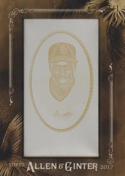 2017 Topps Allen & Ginter - Mini Framed Printing Plates Yellow #85 Dave Winfield Front