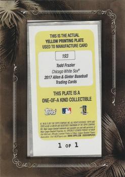 2017 Topps Allen & Ginter - Mini Framed Printing Plates Yellow #193 Todd Frazier Back