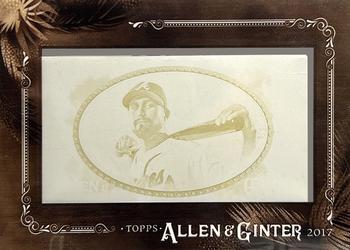 2017 Topps Allen & Ginter - Mini Framed Printing Plates Yellow #291 Ender Inciarte Front